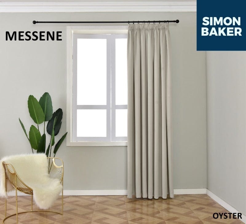 SIMON BAKER TAPE CURTAIN Messene Oyster 265 X 218 CM Simon Baker Messene Oyster Ready Made Tape Curtain (6596508975193)