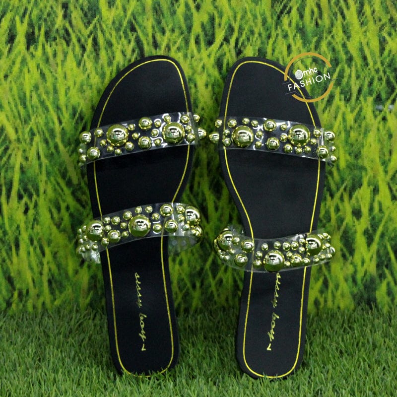 Sissy Boy Ladies Sandals Sissy Boy Alleena Mule Sandals Black & Gold (6799697870937)