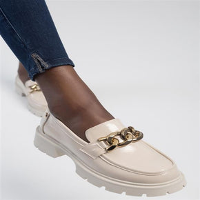 Sissy Boy LADIES SHOES Sissy Boy Bold Type Platform Loafer Cream (7137907834969)