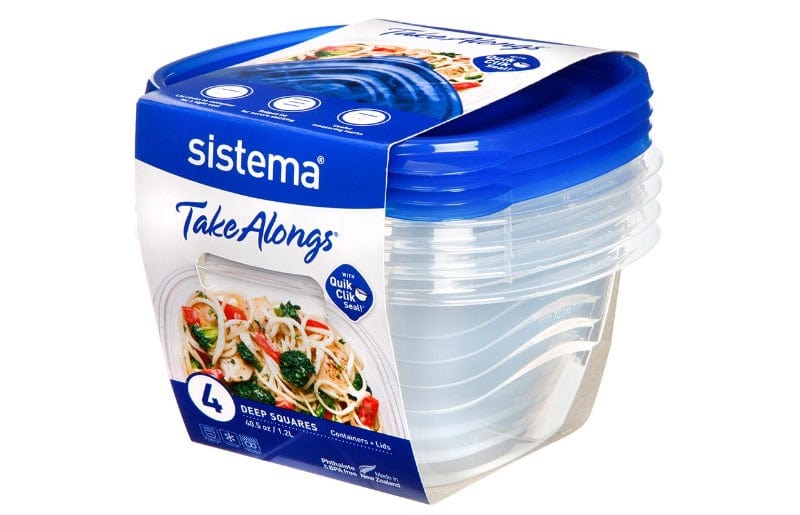 Sistema LUNCH BOX Sistema Deep Squares 4 Pack 1.2 Litre 54110 (4735921422425)
