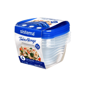 Sistema LUNCH BOX Sistema Deep Squares 4 Pack 1.2 Litre 54110 (4735921422425)