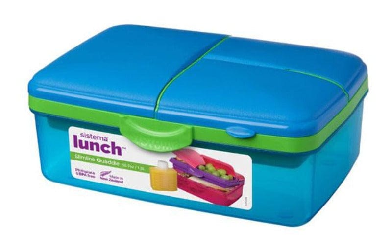 SISTEMA LUNCH BOX Sistema Slimline Quaddie Lunch Box 1.5 Litre 3965 (4735489278041)
