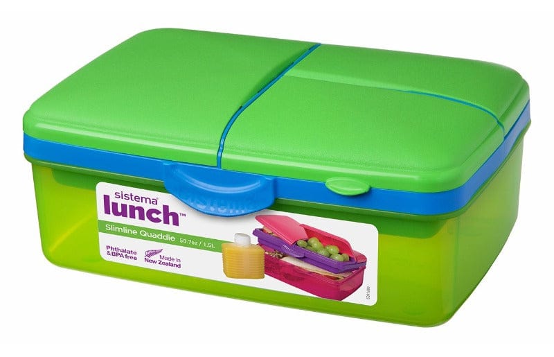 SISTEMA LUNCH BOX Sistema Slimline Quaddie Lunch Box 1.5 Litre 3965 (4735489278041)