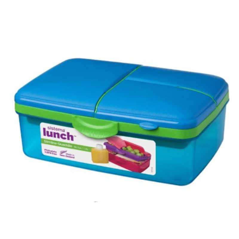 SISTEMA LUNCH BOX Sistema Slimline Quaddie Lunch Box 1.5 Litre 3965 (4735489278041)