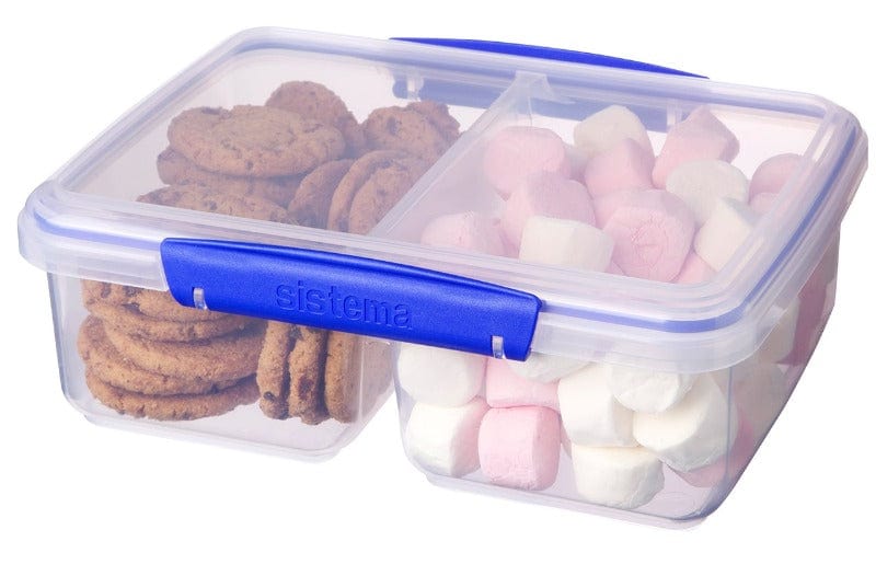 Sistema Sistema  Split Rectangular Lunch Box 1.9 Litre 1720 (4735843729497)