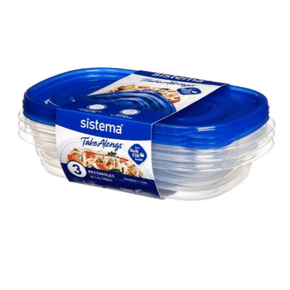 Sistema Sistema Takealongs Rectangles 3 Pack 950ml 54120 (4735902154841)