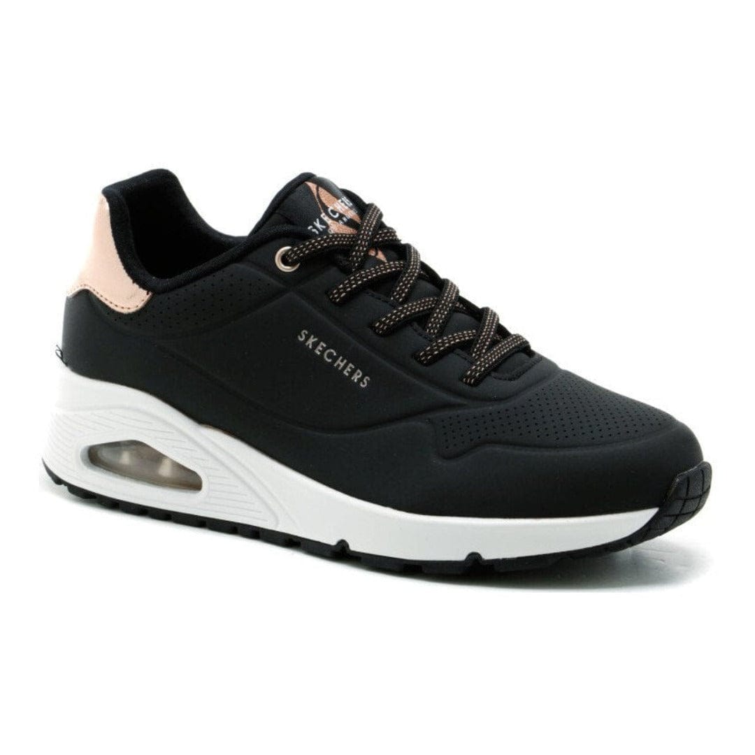 Skechers LADIES SNEAKER Skechers Uno Shimmer Away Ladies Sneakers Black (7140830838873)