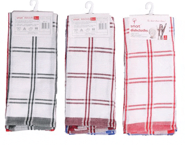 SMART Smart Terry  Dish Cloth 3 Piece (4727296524377)