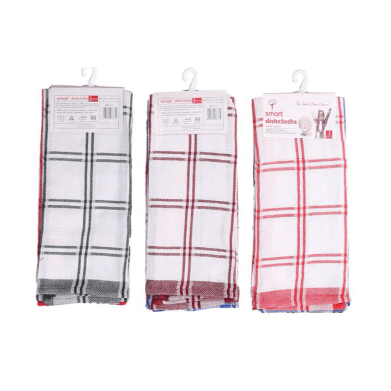 SMART Smart Terry  Dish Cloth 3 Piece (4727296524377)
