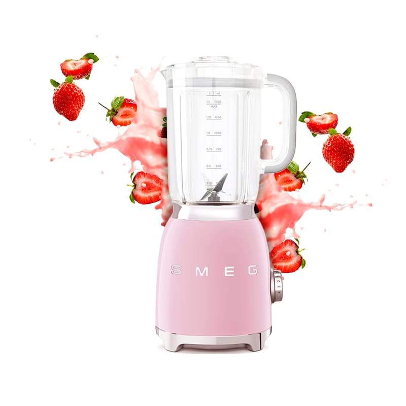 smeg blender Smeg Retro Style 1.5 Litre Jug Blender Pastel Pink BLF01PK (6924100763737)