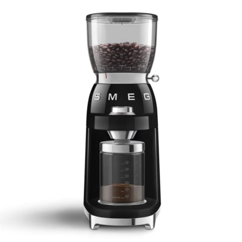 smeg COFFEE MACHINE Smeg 150W Retro Coffee Grinder Black CGF01BL (7185346986073)