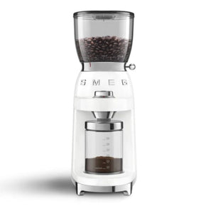 smeg COFFEE MACHINE Smeg 150W Retro Coffee Grinder White CGF01WH (7185349804121)