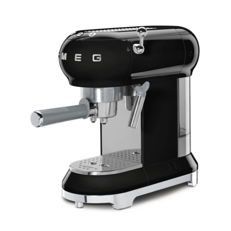 smeg COFFEE MACHINE Smeg 50's Style Espresso Manual Coffee Machine ECF01BLSA (7062035497049)