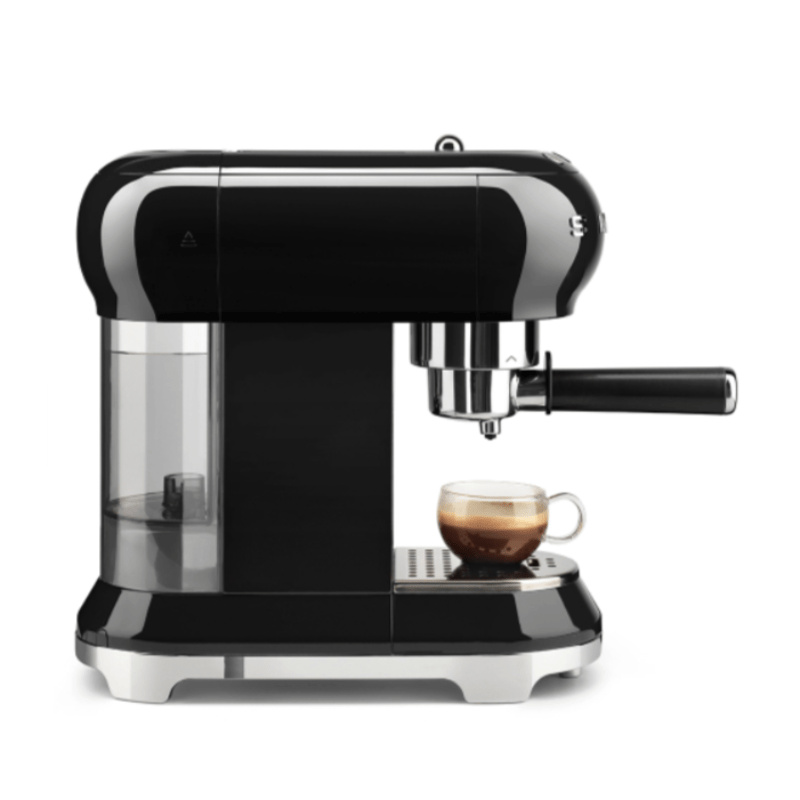 smeg COFFEE MACHINE Smeg 50's Style Espresso Manual Coffee Machine ECF01BLSA (7062035497049)