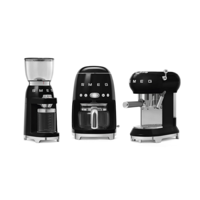 smeg COFFEE MACHINE Smeg 50's Style Espresso Manual Coffee Machine ECF01BLSA (7062035497049)