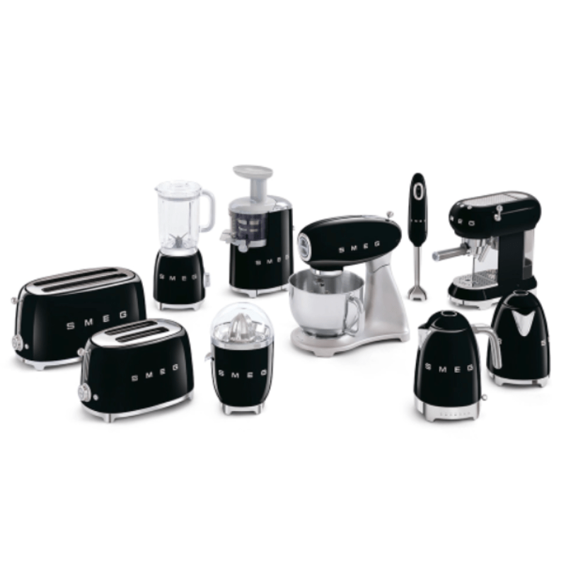 smeg COFFEE MACHINE Smeg 50's Style Espresso Manual Coffee Machine ECF01BLSA (7062035497049)