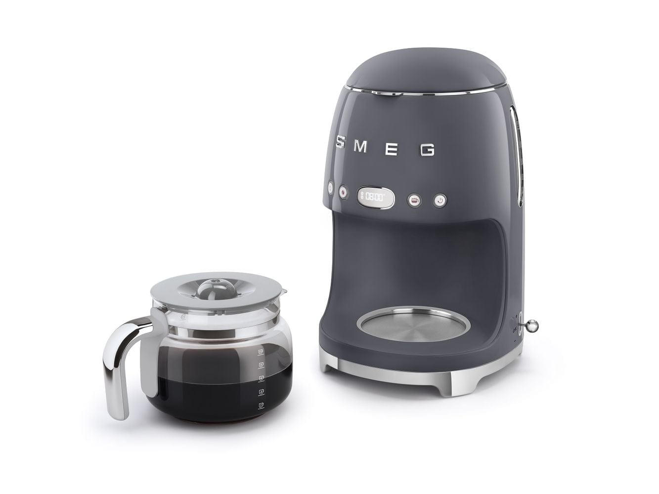 smeg COFFEE MACHINE Smeg Retro Drip Filter Coffee Machine Gray DCF02GRSA (7188386054233)