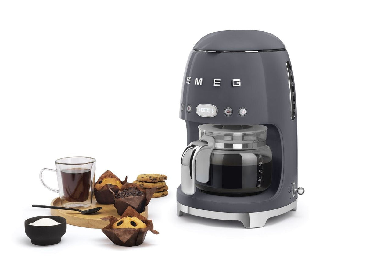 smeg COFFEE MACHINE Smeg Retro Drip Filter Coffee Machine Gray DCF02GRSA (7188386054233)