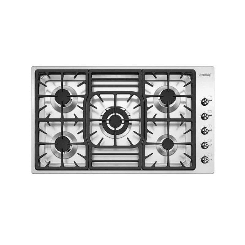smeg Gas Hob Smeg 90cm Stainless Steel Ultra Low Profile Gas Hob PGF95SA (7183218868313)