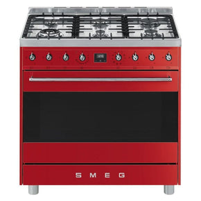 Smeg Gas Stove Smeg 90cm Red Gas Electric Cooker  C9MARSSA9 (2061812924505)