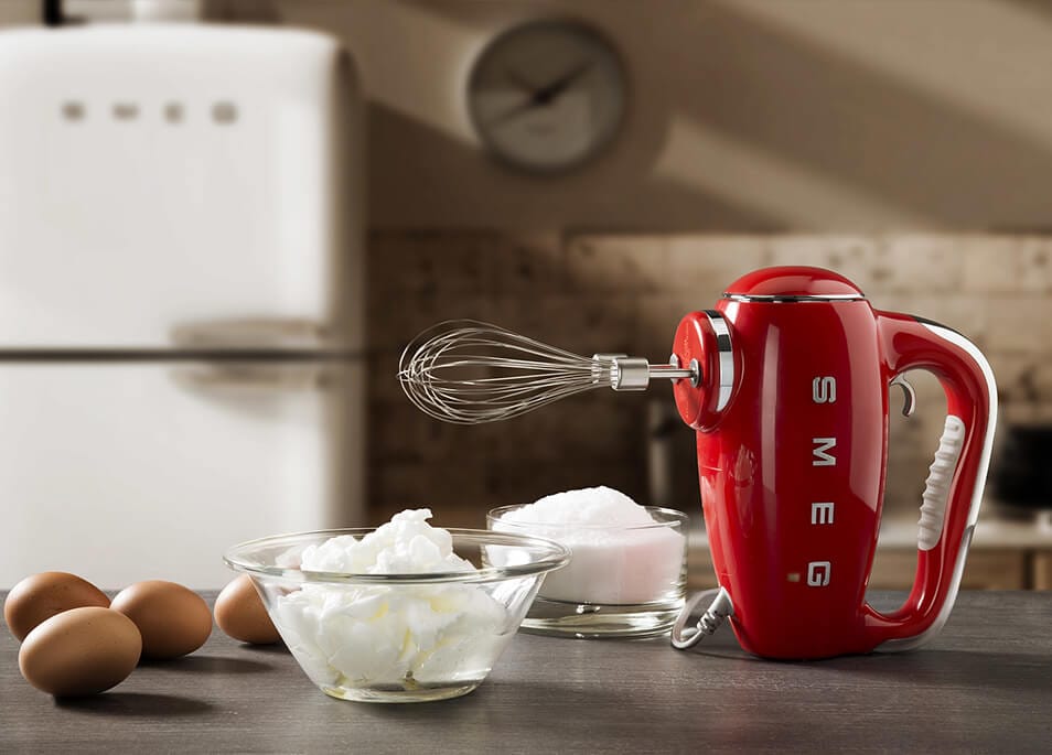 smeg HAND MIXER Smeg Retro Style Hand Mixer Red HMF01RD (7014273777753)