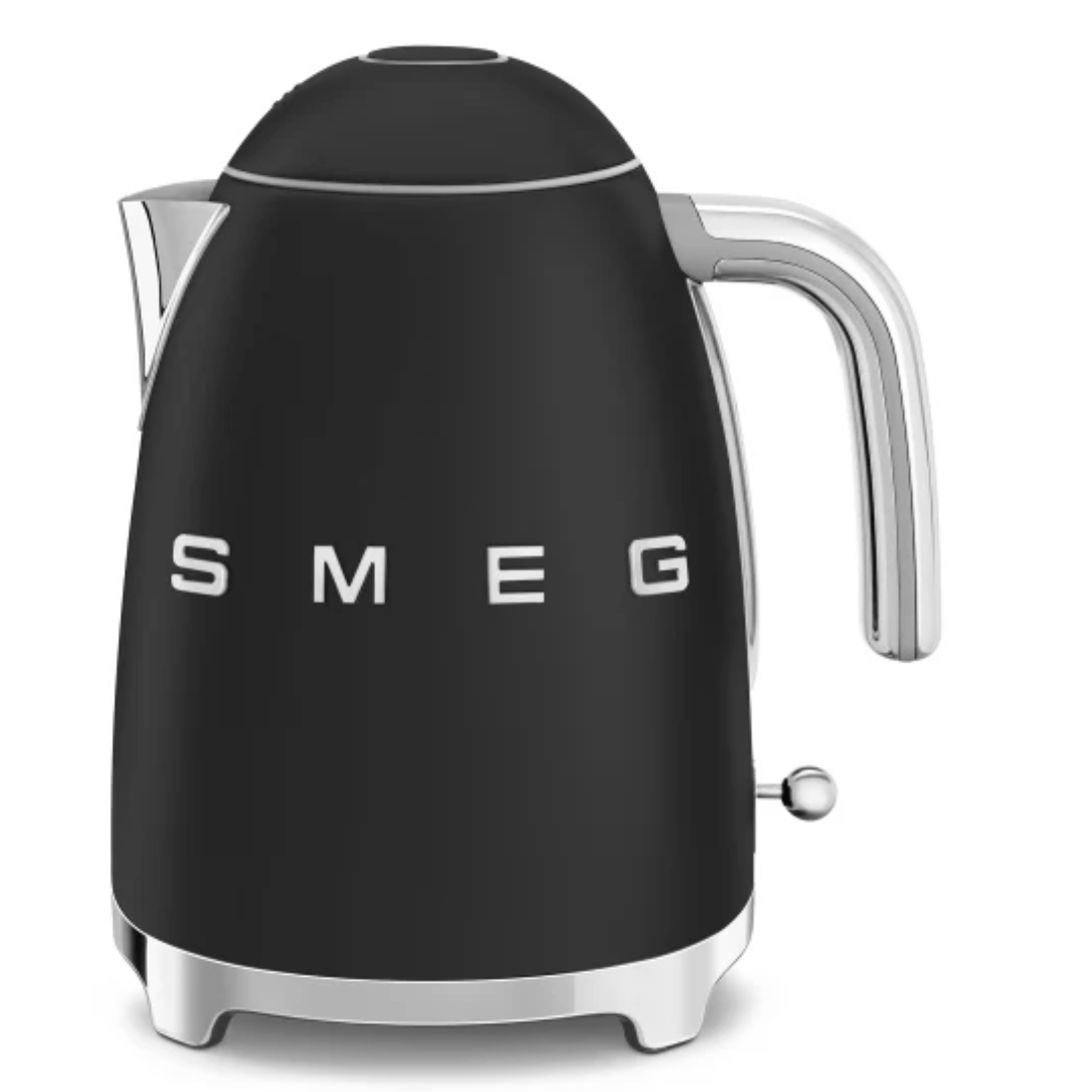 smeg KETTLE Smeg Retro Cordless Kettle 1.7 Litre Matte Black KLF03BLMSA (7140202610777)