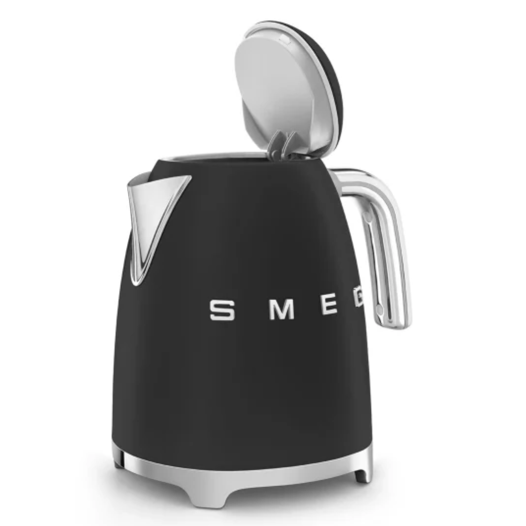 smeg KETTLE Smeg Retro Cordless Kettle 1.7 Litre Matte Black KLF03BLMSA (7140202610777)
