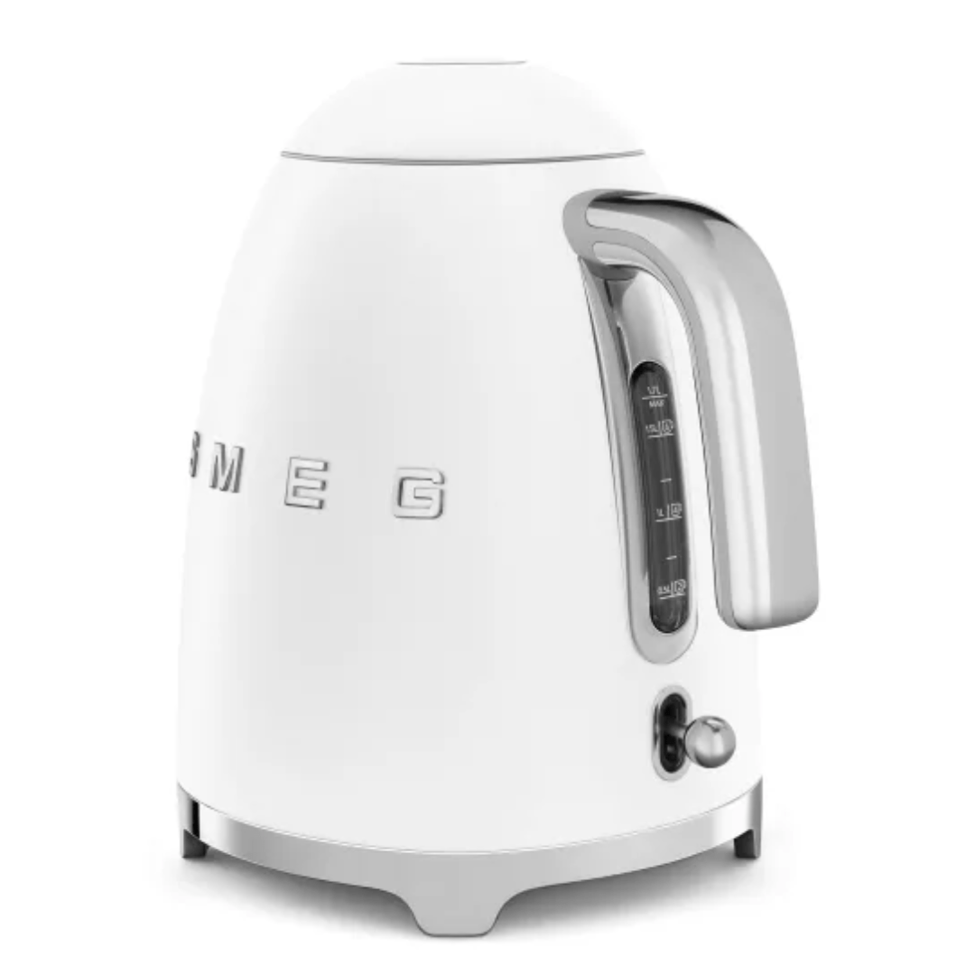smeg KETTLE Smeg Retro Cordless Kettle 1.7 Litre Matte White KLF03WHMSA (7140203233369)