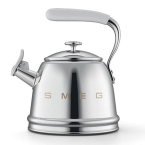 smeg KETTLE Smeg Whistling Kettle, 2.3 Litre Silver CKLW2001SS (7248183001177)