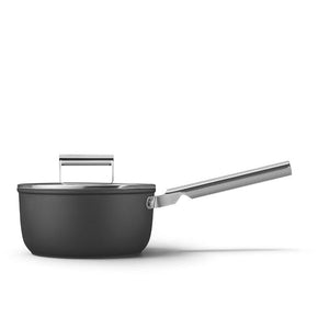 smeg POTS Smeg 20cm Saucepan With Lid Black CKFS2011BL (7014888079449)