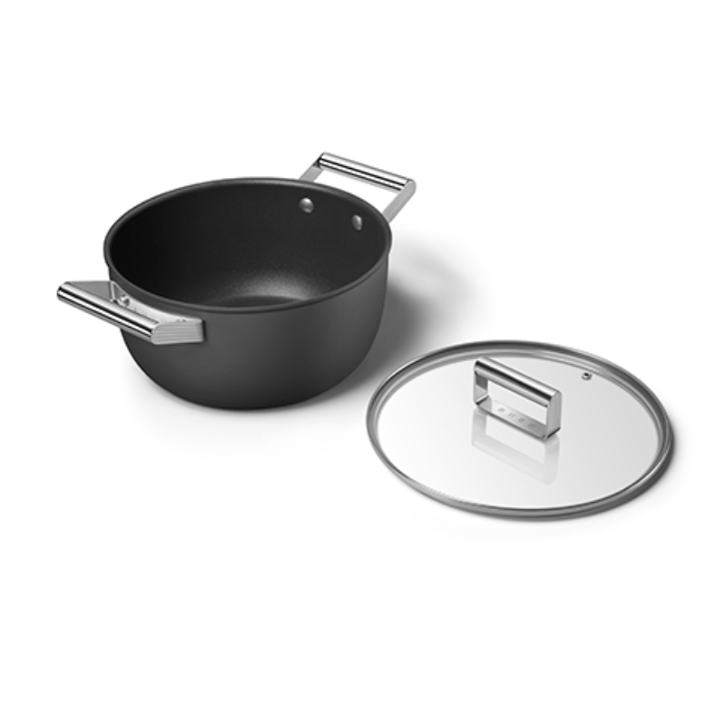 smeg POTS Smeg 24cm Casserole Pan With Lid CKFC2411BLM (4685545701465)