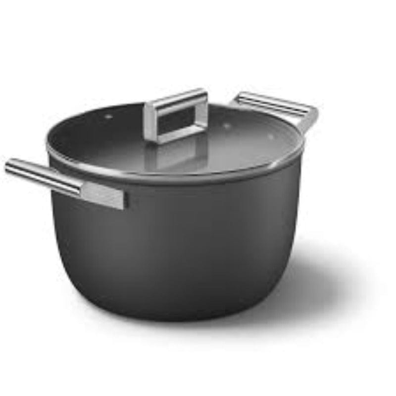 smeg POTS Smeg 26cm Casserole Pan With Lid Black CKFC2611BLM (4656900145241)
