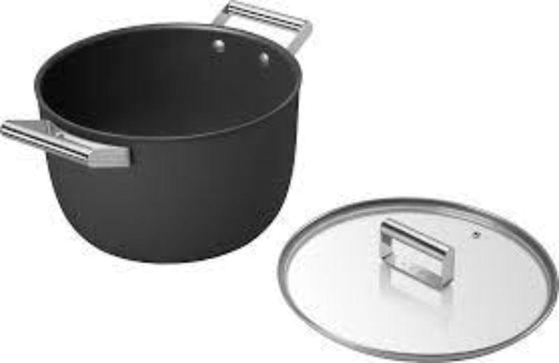 smeg POTS Smeg 26cm Casserole Pan With Lid Black CKFC2611BLM (4656900145241)