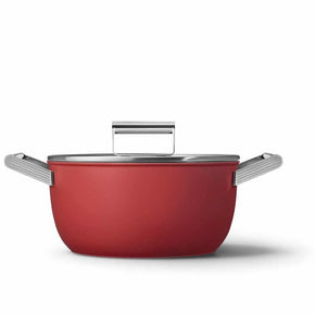 smeg POTS Smeg 26cm Casserole Pan With Lid CKFC2611RDM (2061791068249)