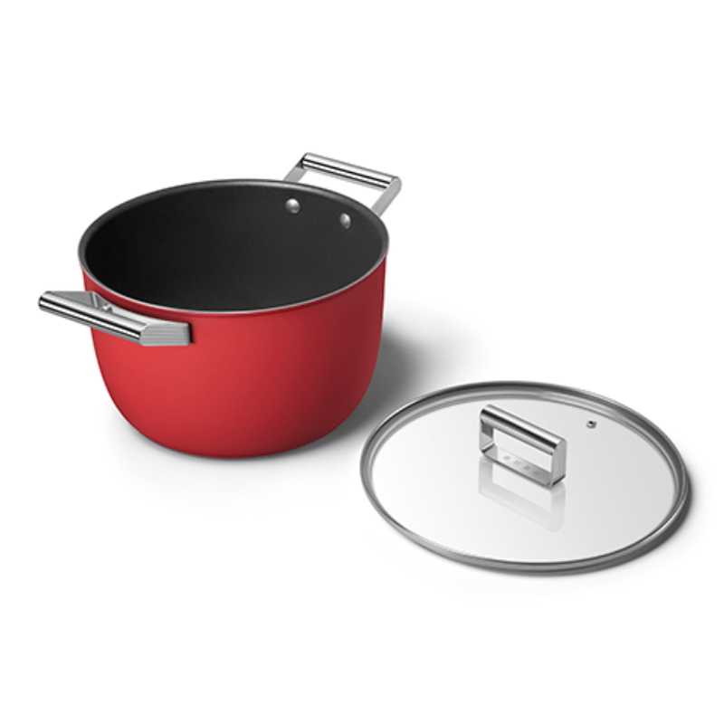 smeg POTS Smeg 26cm Casserole Pan With Lid CKFC2611RDM (2061791068249)