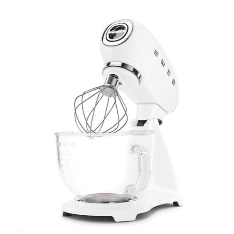 smeg STAND MIXER Smeg Retro 4.8 Litre Retro Stand White SMF13WHSA (7014824476761)
