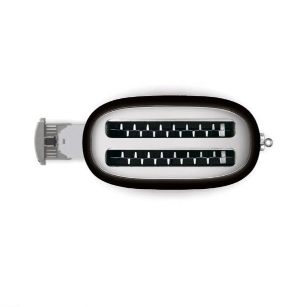smeg Toaster Smeg Retro 1500W 4 Slice Toaster Black TSF02BLSA (7140521312345)
