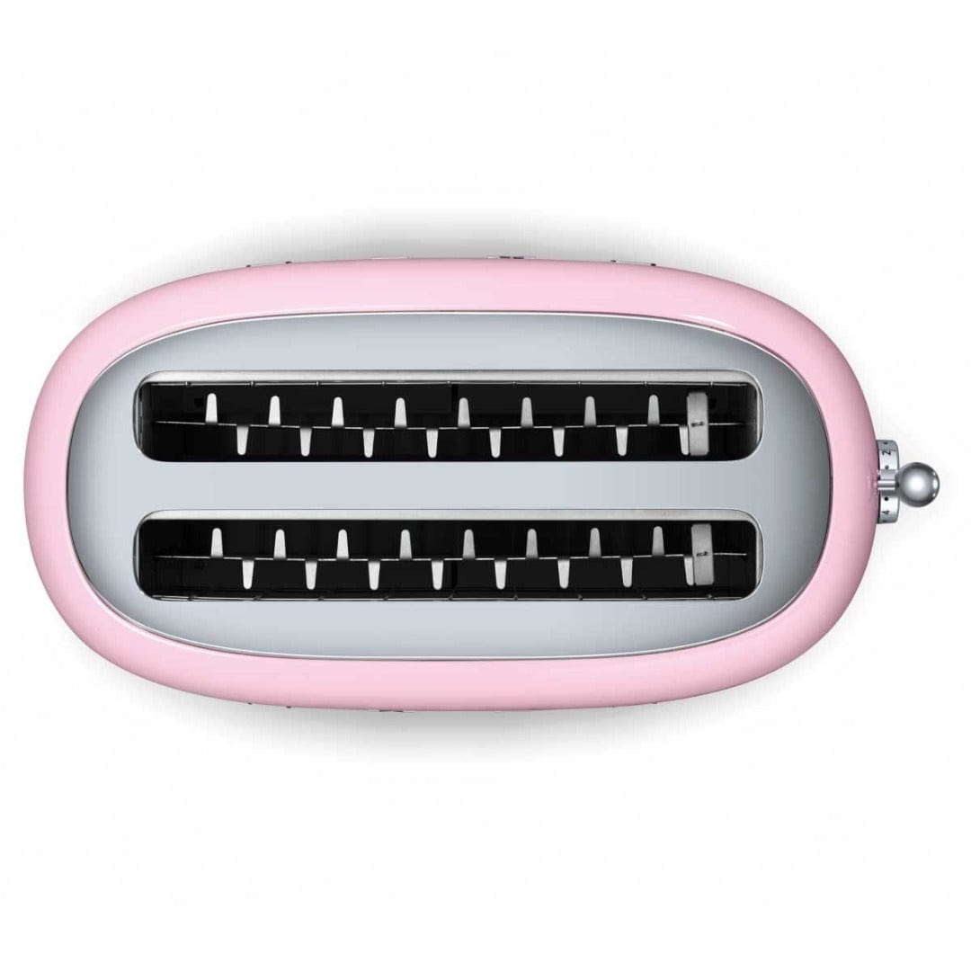 smeg Toaster Smeg Retro 1500W 4 Slice Toaster Pink TSF02PKSA (7140517904473)