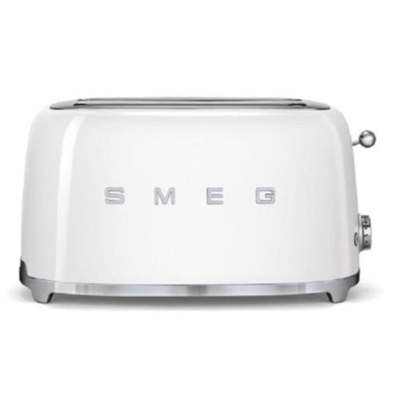smeg Toaster Smeg Retro 1500W 4 Slice Toaster White TSF02WHSA (6899641221209)