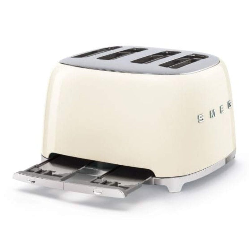 smeg Toaster Smeg Retro 2000W 4 Slice Toaster Cream TSF03CRSA (6697653239897)