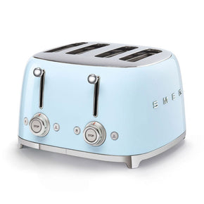 smeg Toaster Smeg Retro 2000W 4 Slice Toaster Pastel Blue TSF03PBSA (7140487659609)