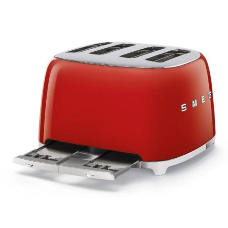smeg Toaster Smeg Retro 2000W 4 Slice Toaster Red TSF03RDSA (6697687187545)