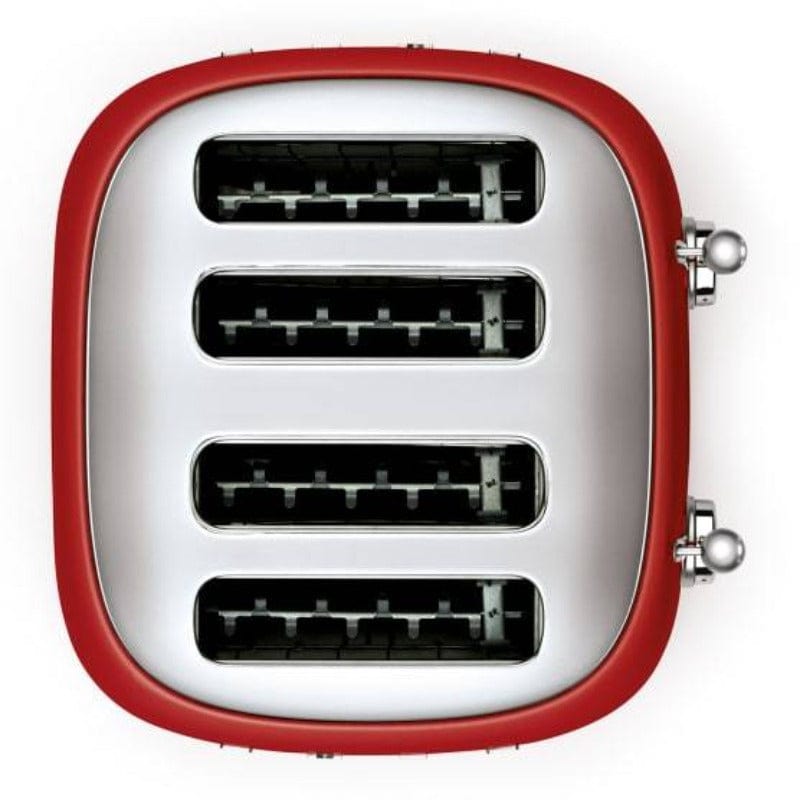 smeg Toaster Smeg Retro 2000W 4 Slice Toaster Red TSF03RDSA (6697687187545)