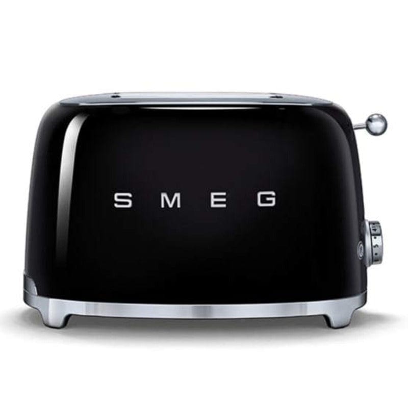 smeg Toaster Smeg Retro 950W 2 Slice Toaster Black TSF01BLSA (6697636233305)