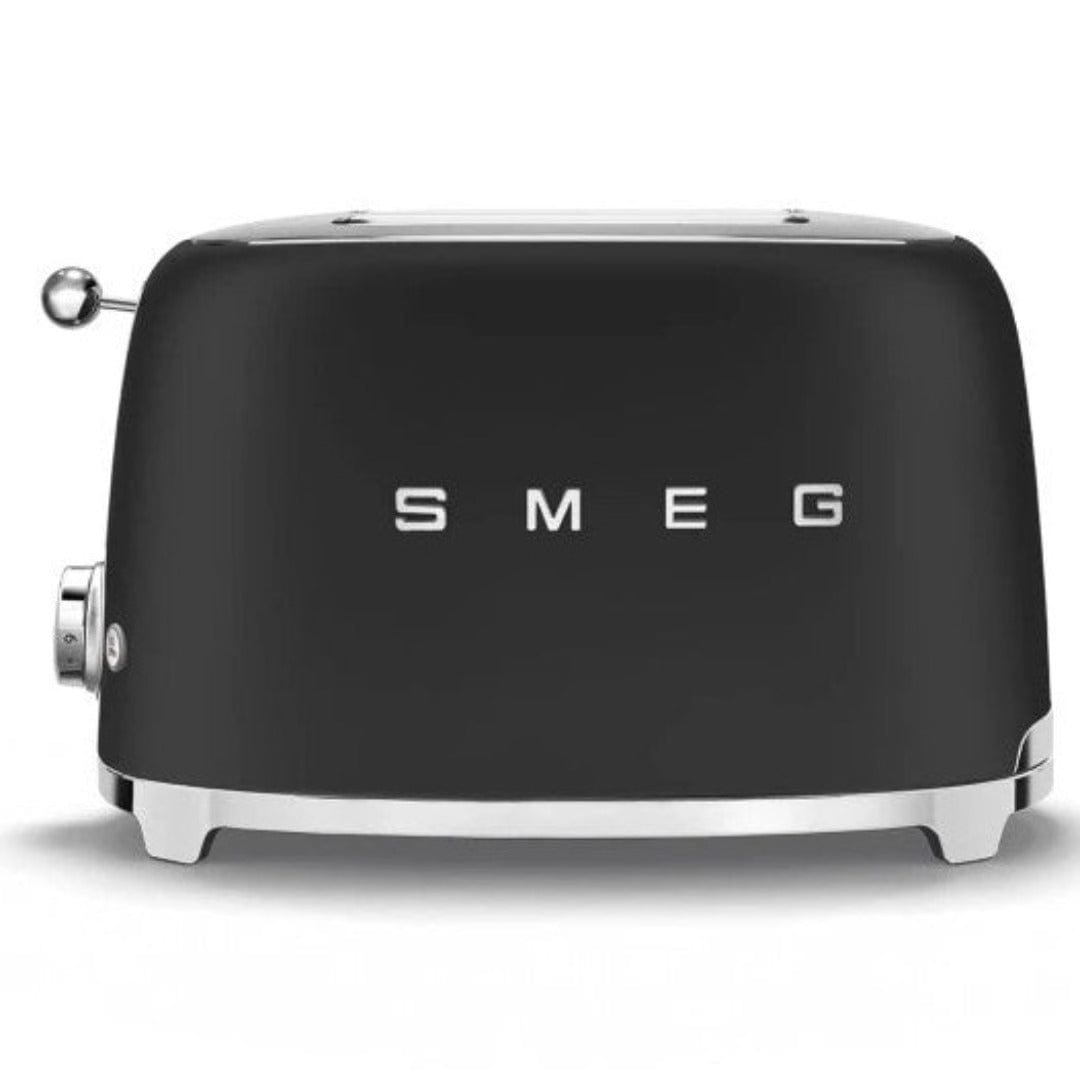 smeg TOASTER Smeg Retro 950W 2 Slice Toaster Matte Black TSF01BLMSA (7140410687577)