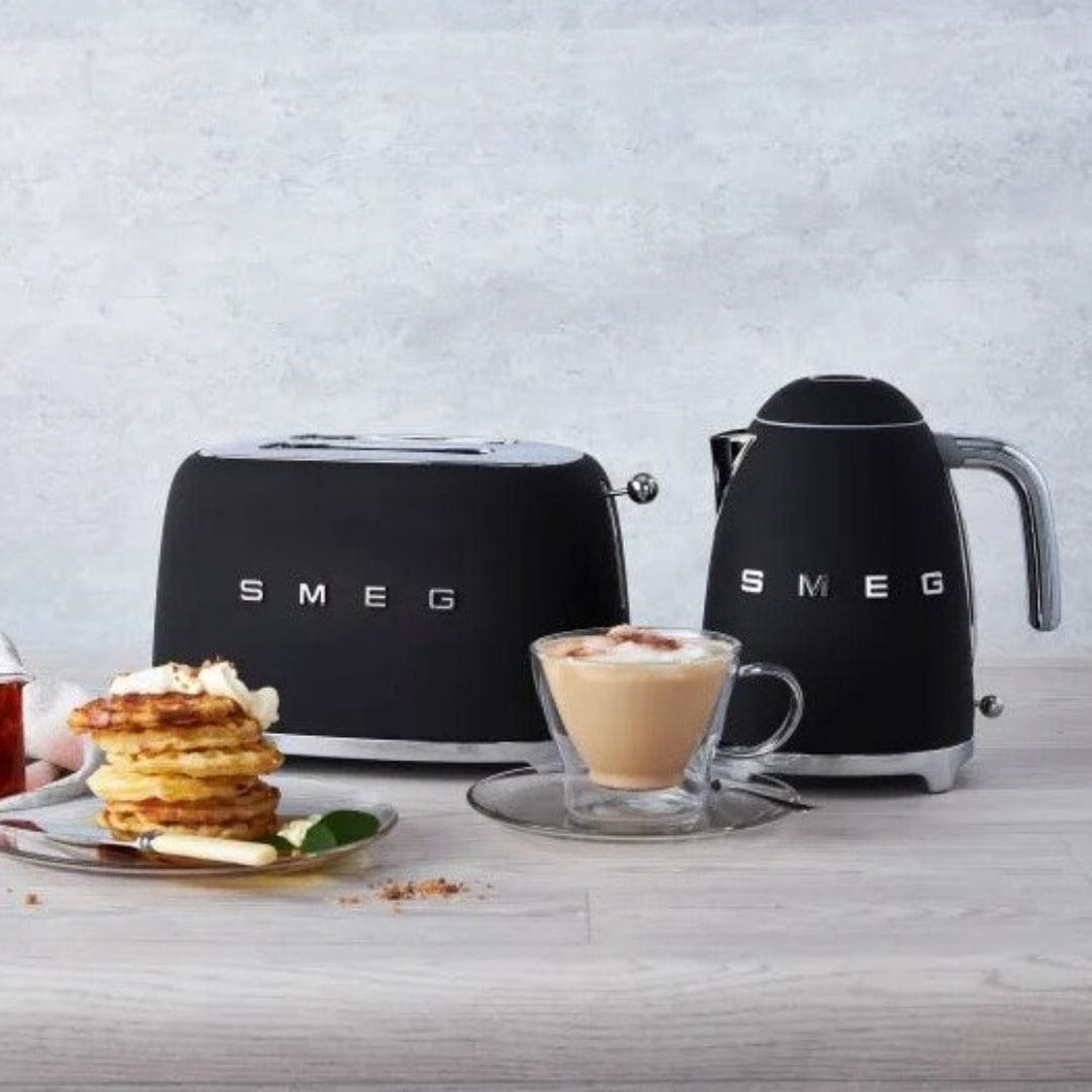smeg TOASTER Smeg Retro 950W 2 Slice Toaster Matte Black TSF01BLMSA (7140410687577)