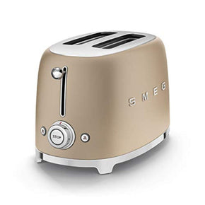 smeg TOASTER Smeg Retro 950W 2 Slice Toaster Matte Champagne TSF01CHMSA (7140415635545)