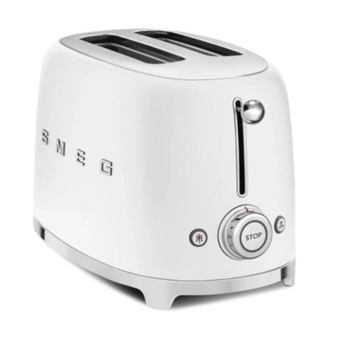 smeg TOASTER Smeg Retro 950W 2 Slice Toaster Matte White TSF01WHMSA (7140420845657)