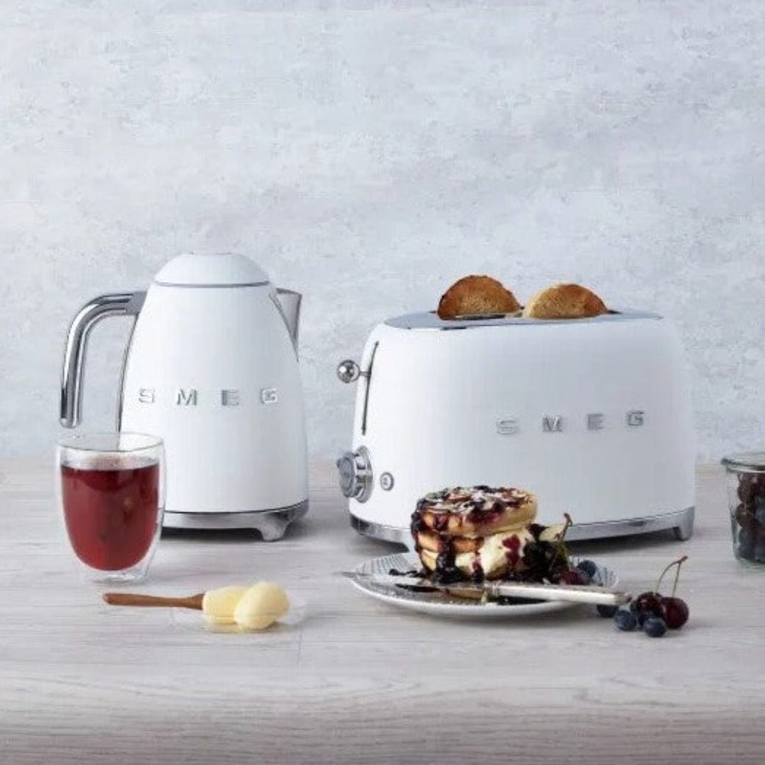 smeg TOASTER Smeg Retro 950W 2 Slice Toaster Matte White TSF01WHMSA (7140420845657)