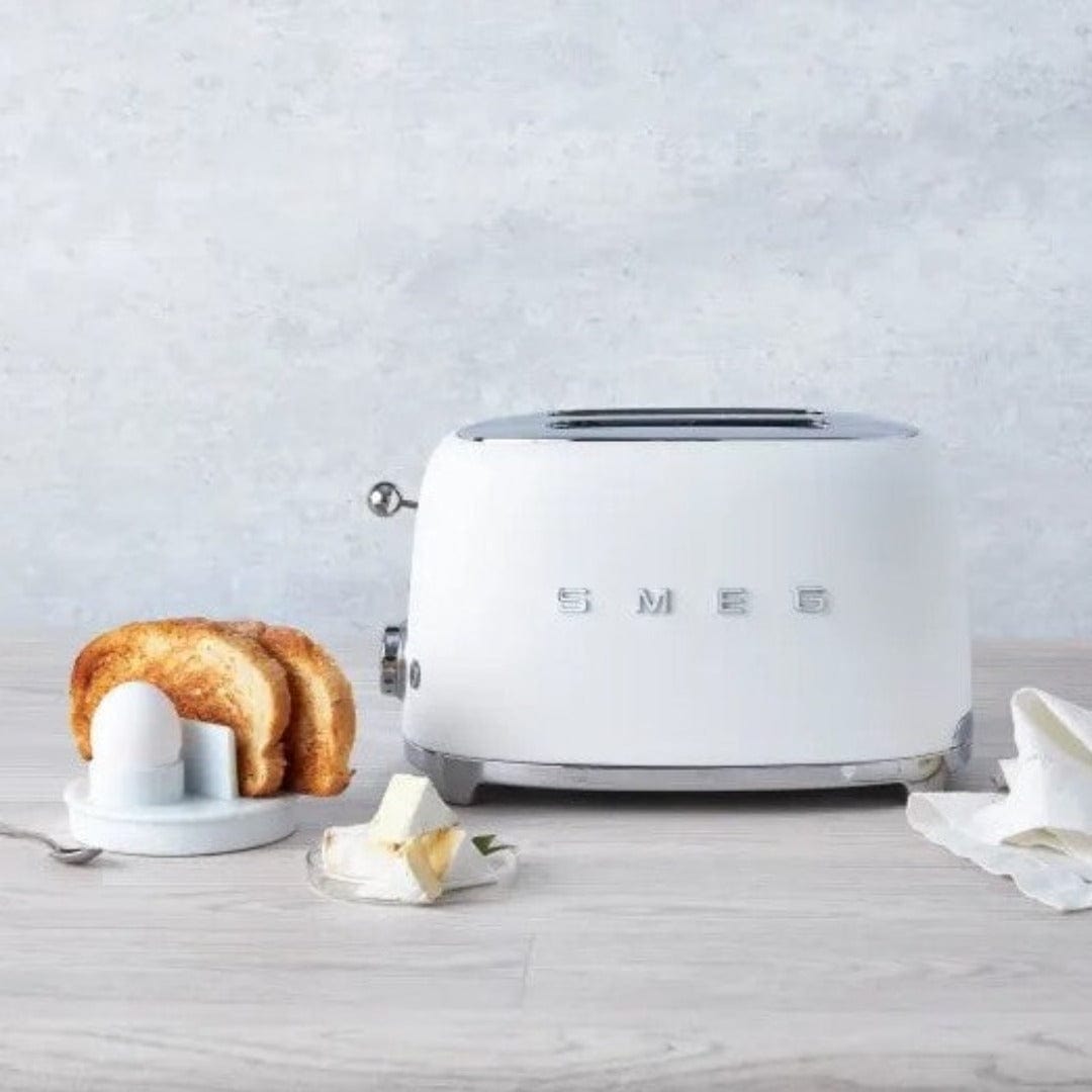smeg TOASTER Smeg Retro 950W 2 Slice Toaster Matte White TSF01WHMSA (7140420845657)